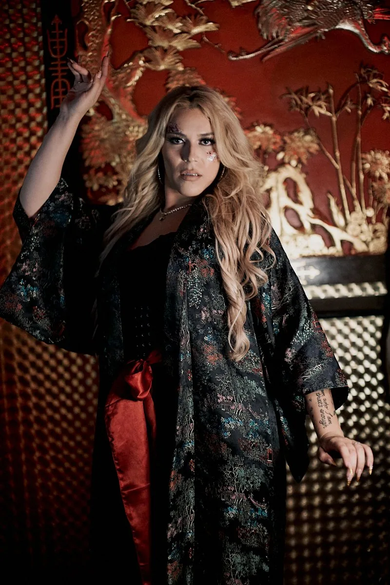 Ivy in brocade robe
