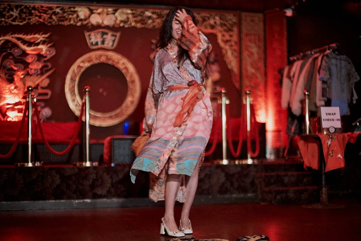 Janey on runway performing