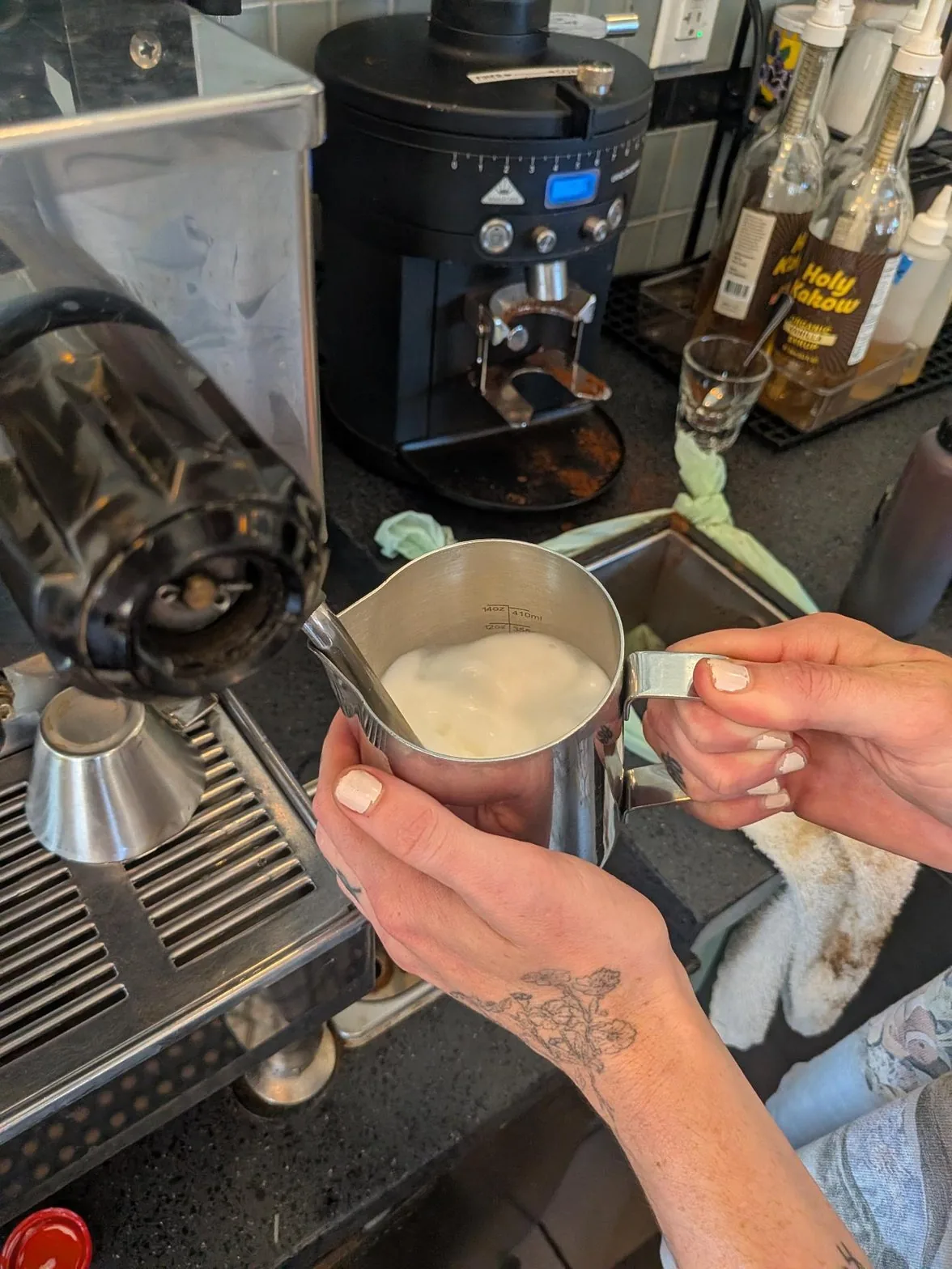 Steamed milk pitcher
